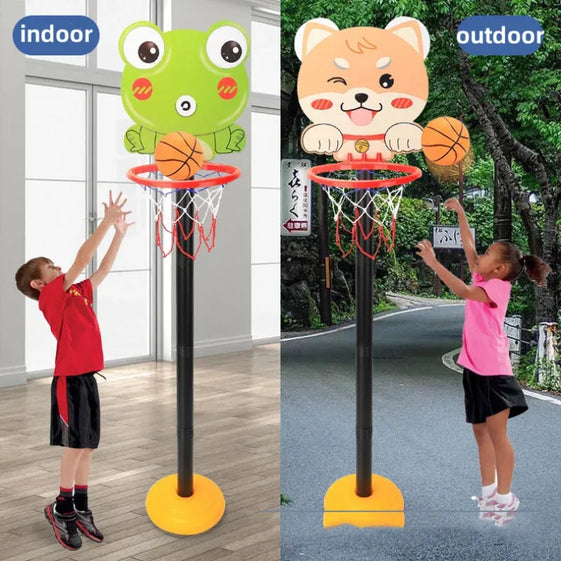 Kids Basketball Hoop Stand Kit Adjustable with Ball Pump