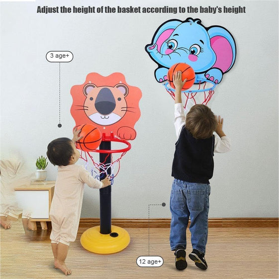 Kids Basketball Hoop Stand Kit Adjustable with Ball Pump