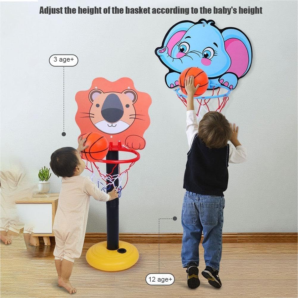 Kids Basketball Hoop Stand Kit Adjustable with Ball Pump