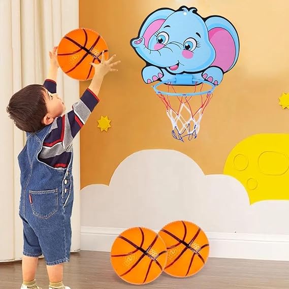 Kids Basketball Hoop Stand Kit Adjustable with Ball Pump