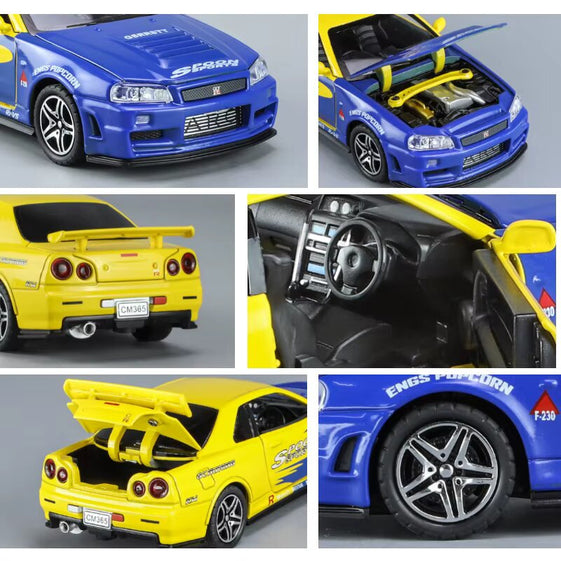 Diecast Model Nissan GTR R34 Skyline 1/32