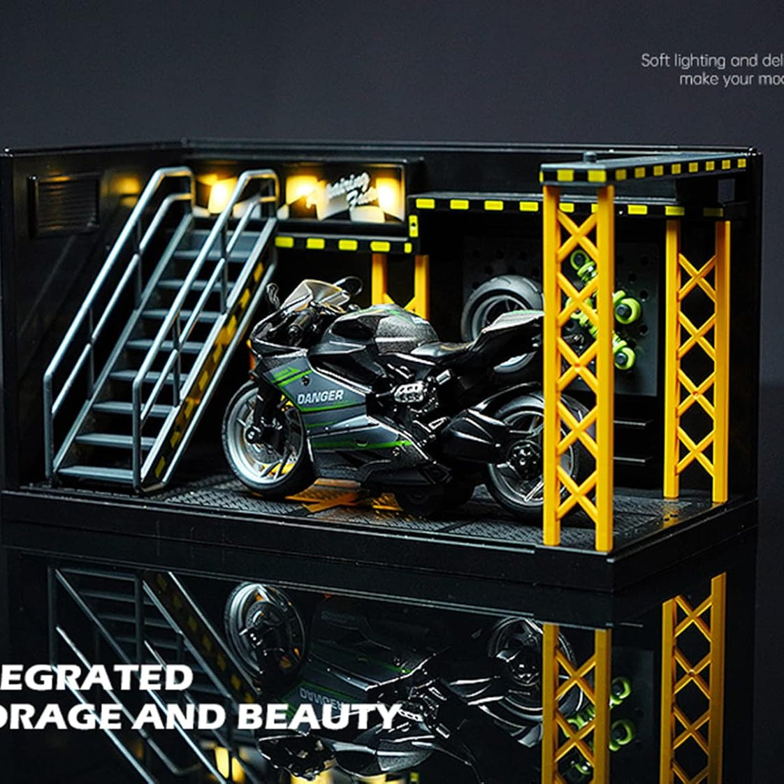 1:14 Diecast Bike Model With Parking Lot