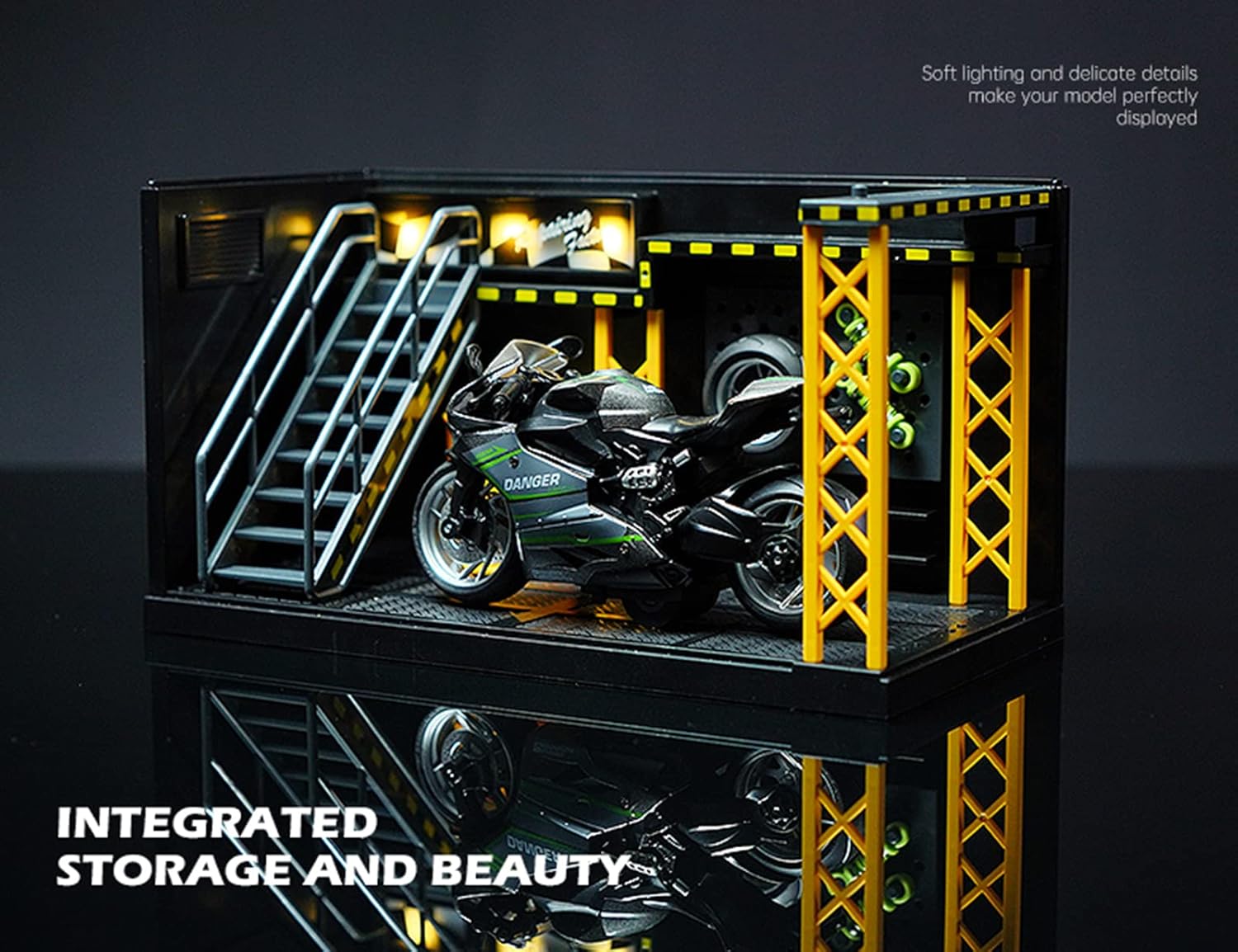 1:14 Diecast Bike Model With Parking Lot