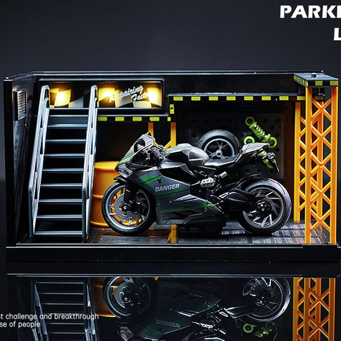 1:14 Diecast Bike Model With Parking Lot