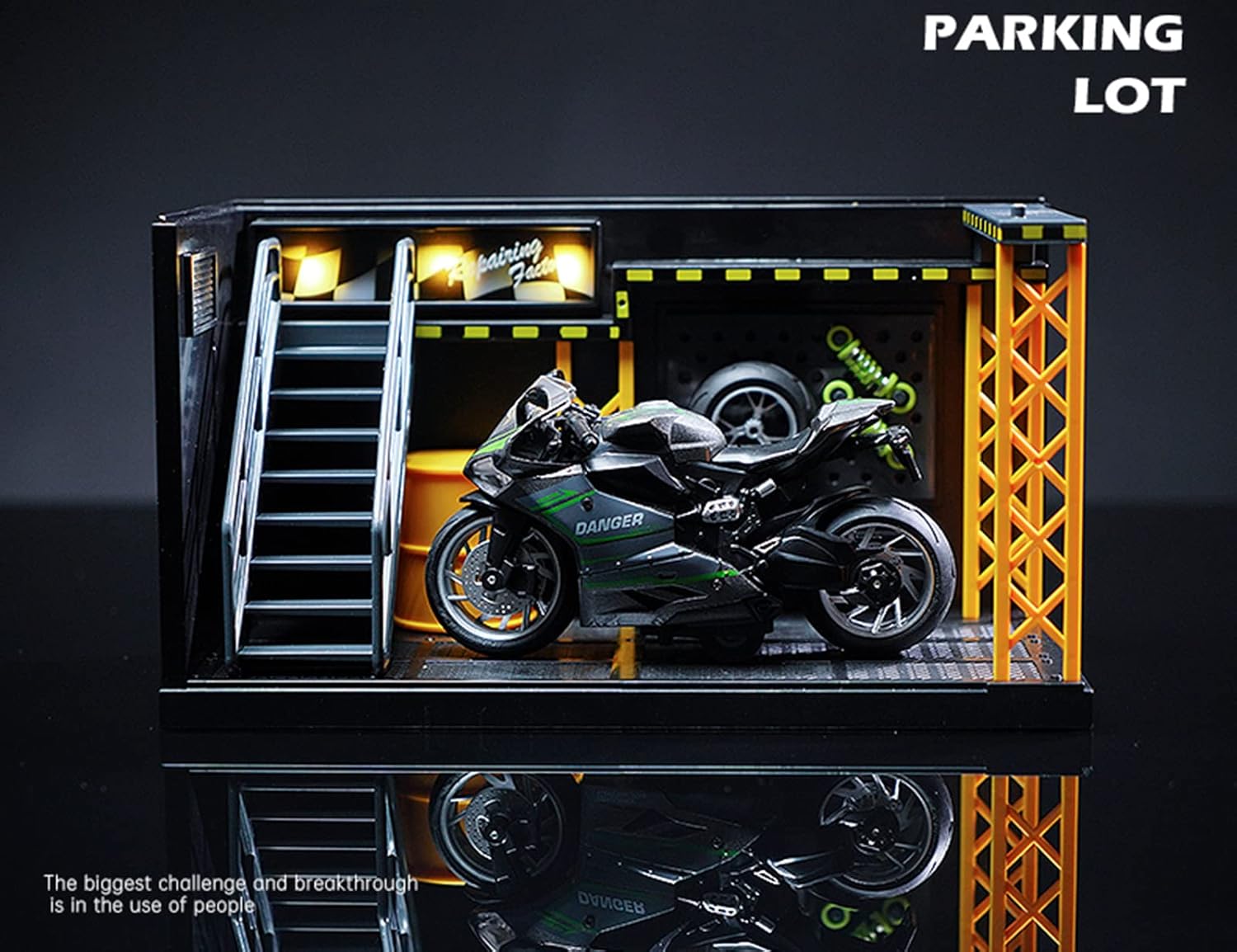 1:14 Diecast Bike Model With Parking Lot