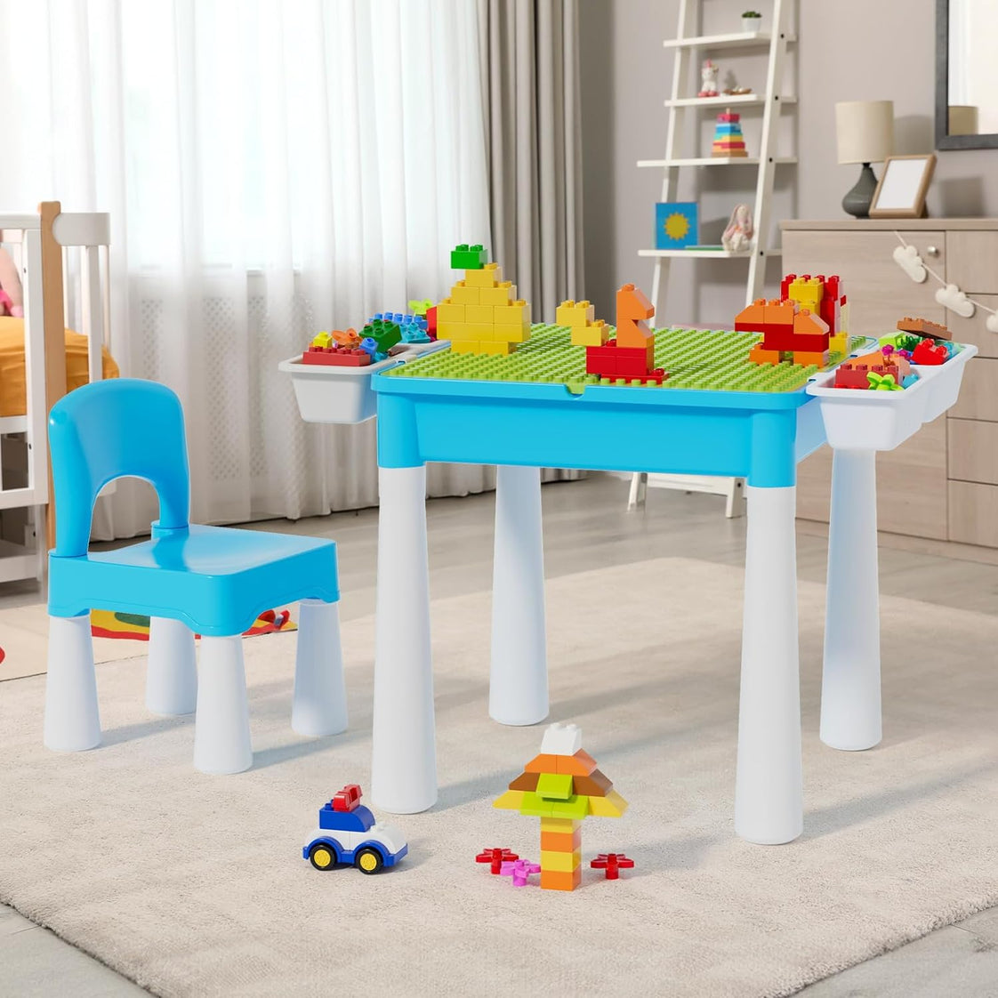 Blocks Creative Building Blocks Table  + CHAIR