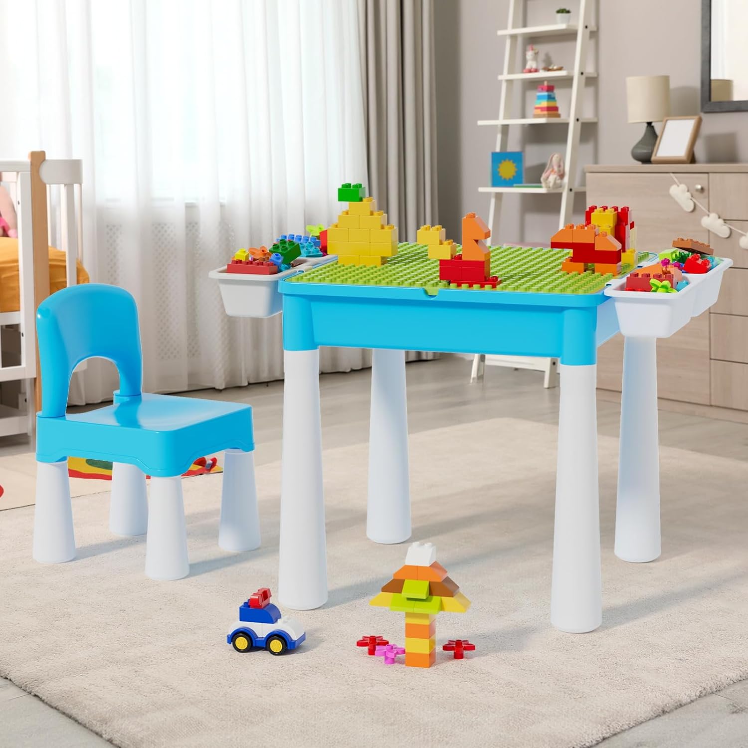 Blocks Creative Building Blocks Table  + CHAIR