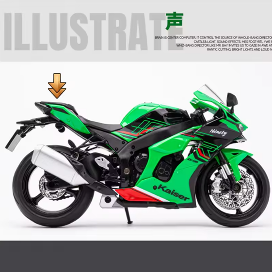 1:12 Diecast Kawasaki Ninja ZX-10R Model Bike