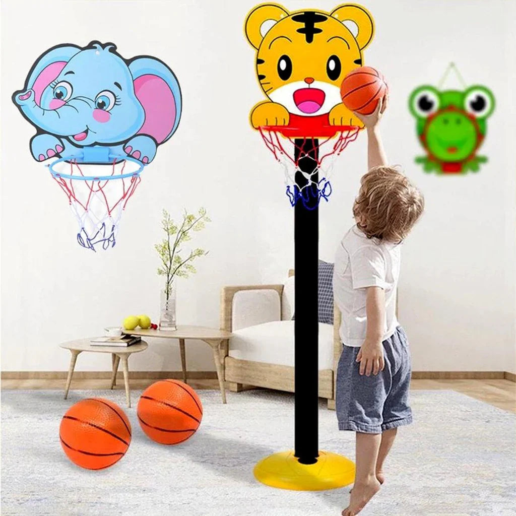 Kids Basketball Hoop Stand Kit Adjustable with Ball Pump
