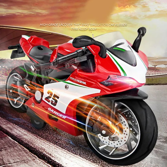 1:12 Diecast Danger Bike Model - Assortment