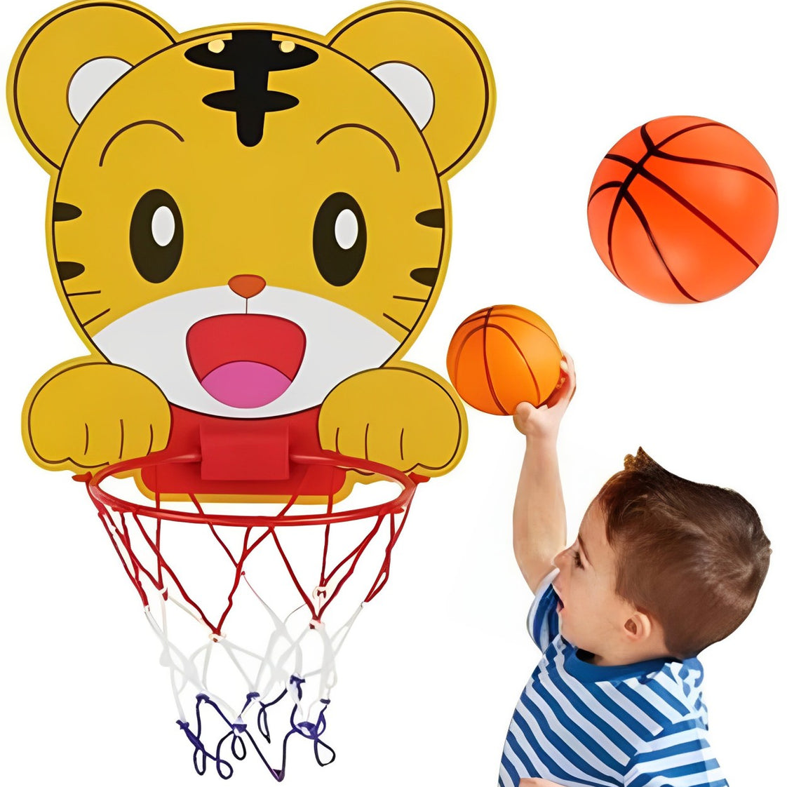 Kids Basketball Hoop Stand Kit Adjustable with Ball Pump