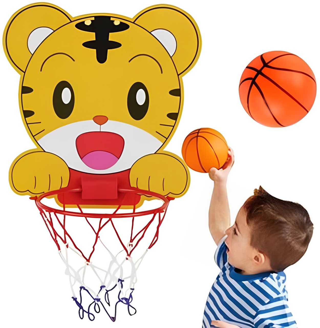 Kids Basketball Hoop Stand Kit Adjustable with Ball Pump