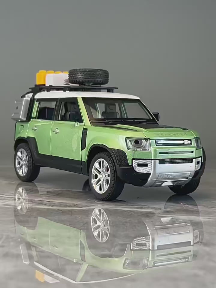 1:24 Land Rover Defender With Tools Alloy Diecasts & Toy Vehicles Toy Car Model Sound and light Collection