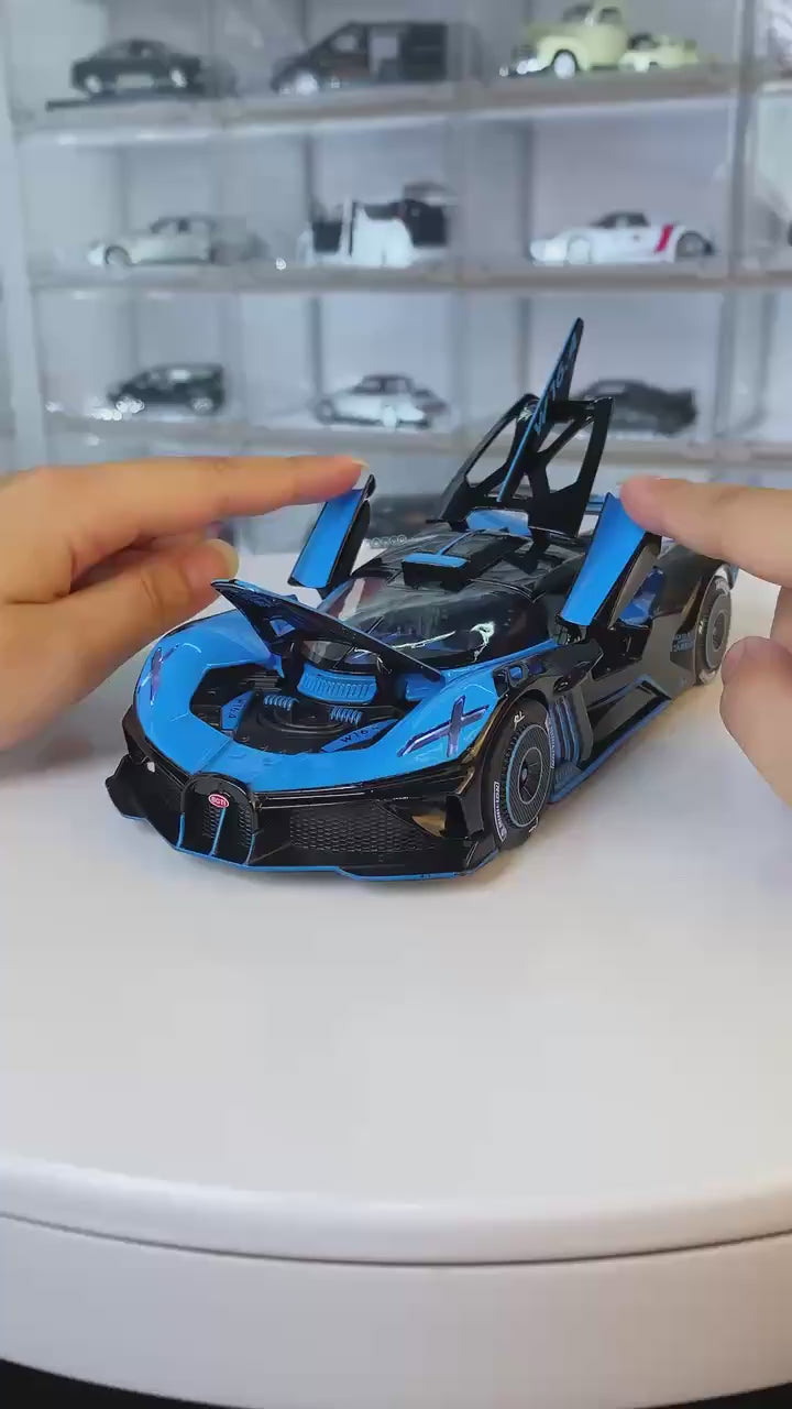 1:24 𝐁𝐮𝐠𝐚𝐭𝐭𝐢 𝐁𝐨𝐥𝐢𝐝𝐞 diecast alloy model car light and sound