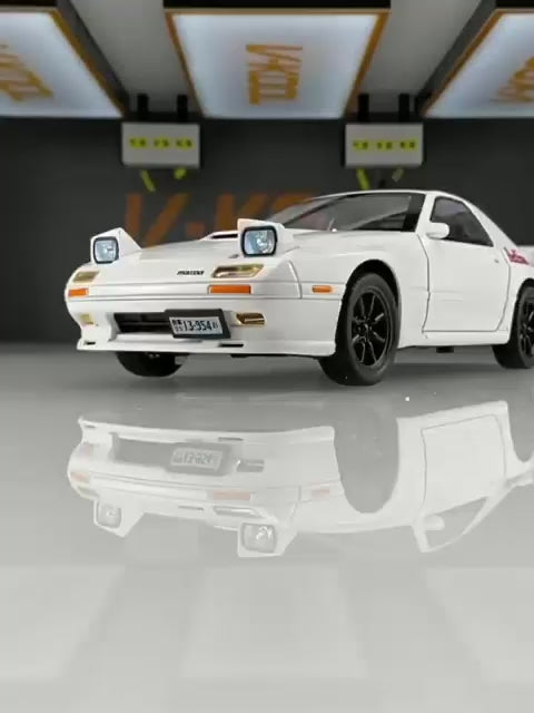 1:24 mazda RX7 diecast alloy model car light and sound