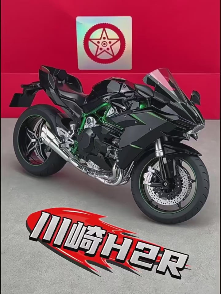 Die Cast Motorcycle 1:6 Scale for Kawasaki H2R Motorcycles Alloy Racing Motorcycle Model Power Toy Motorcycles Collection Kawasaki