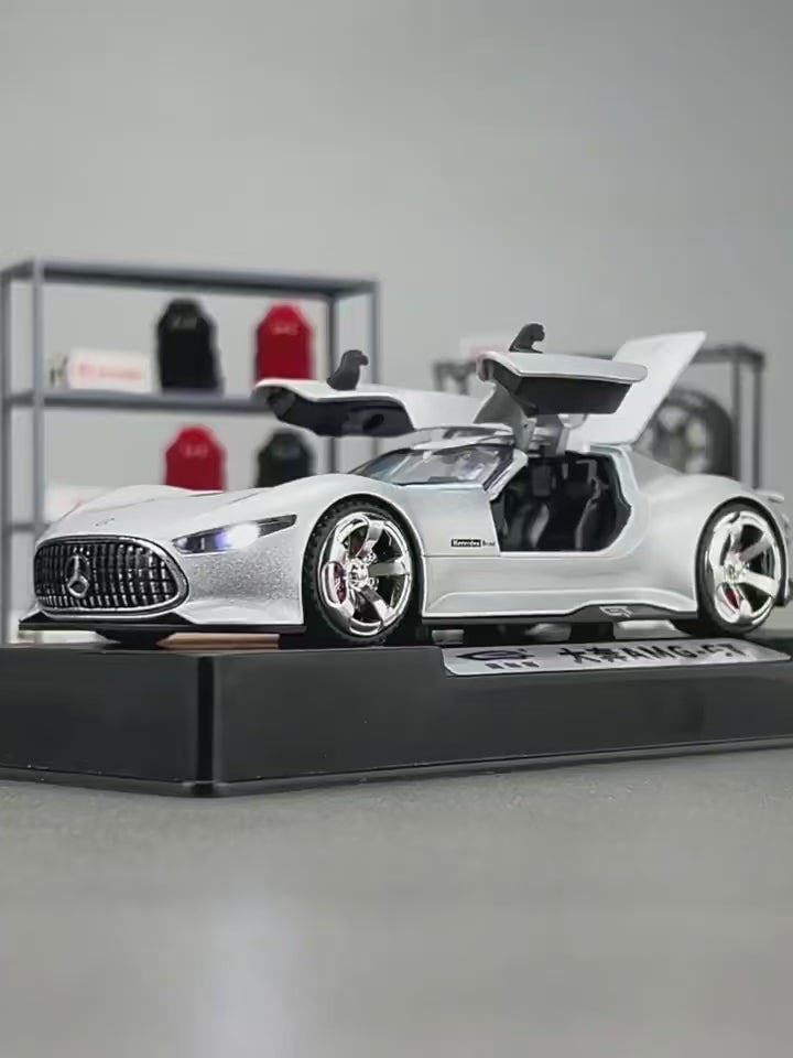 1:32 Mercedes Benz AMG Vision GT Supercar Alloy Metal Diecast Car Model Sound & Light Simulation Collectibles Gift 
