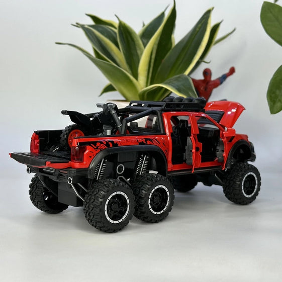 1:28 FORD F150 RAPTOR diecast alloy model car light and sound pull back