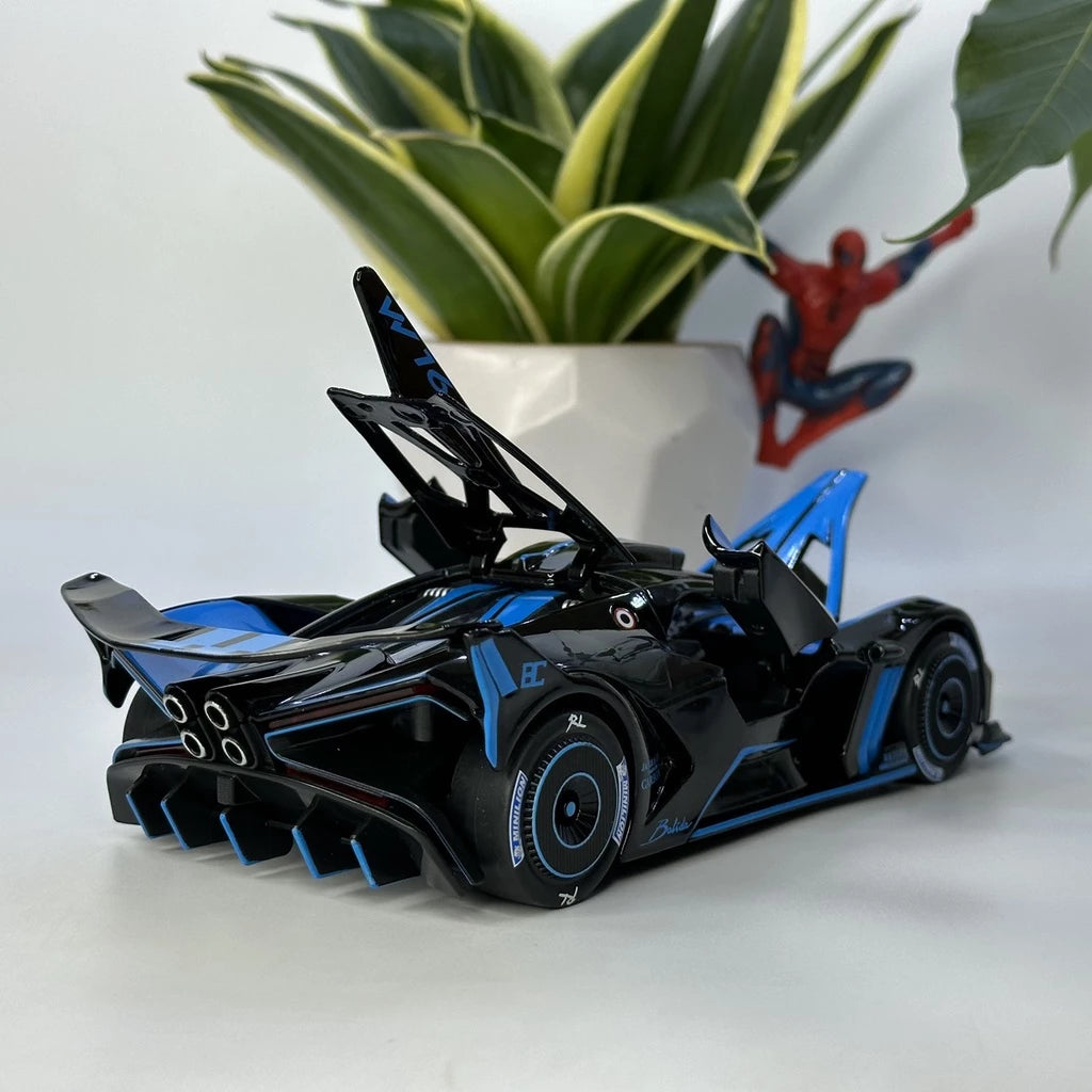 1:24 𝐁𝐮𝐠𝐚𝐭𝐭𝐢 𝐁𝐨𝐥𝐢𝐝𝐞 diecast alloy model car light and sound