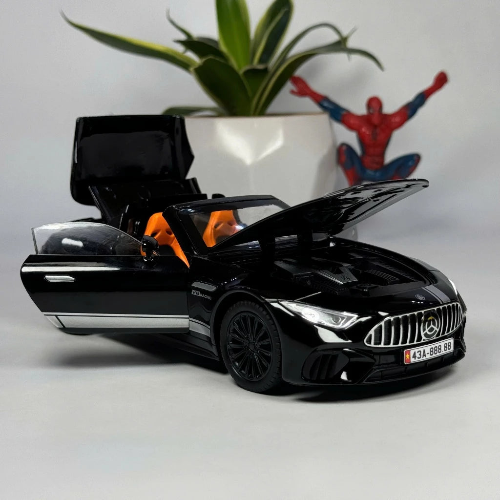 1:24 mercedes SL63 Diecast Alloy model car light and sound