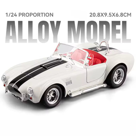 1:24 NEW Ford Shelby Cobra 427 Alloy Scale Car Model Diecast Metal Sound＆Light Children Toy Car Vehicles Gifts