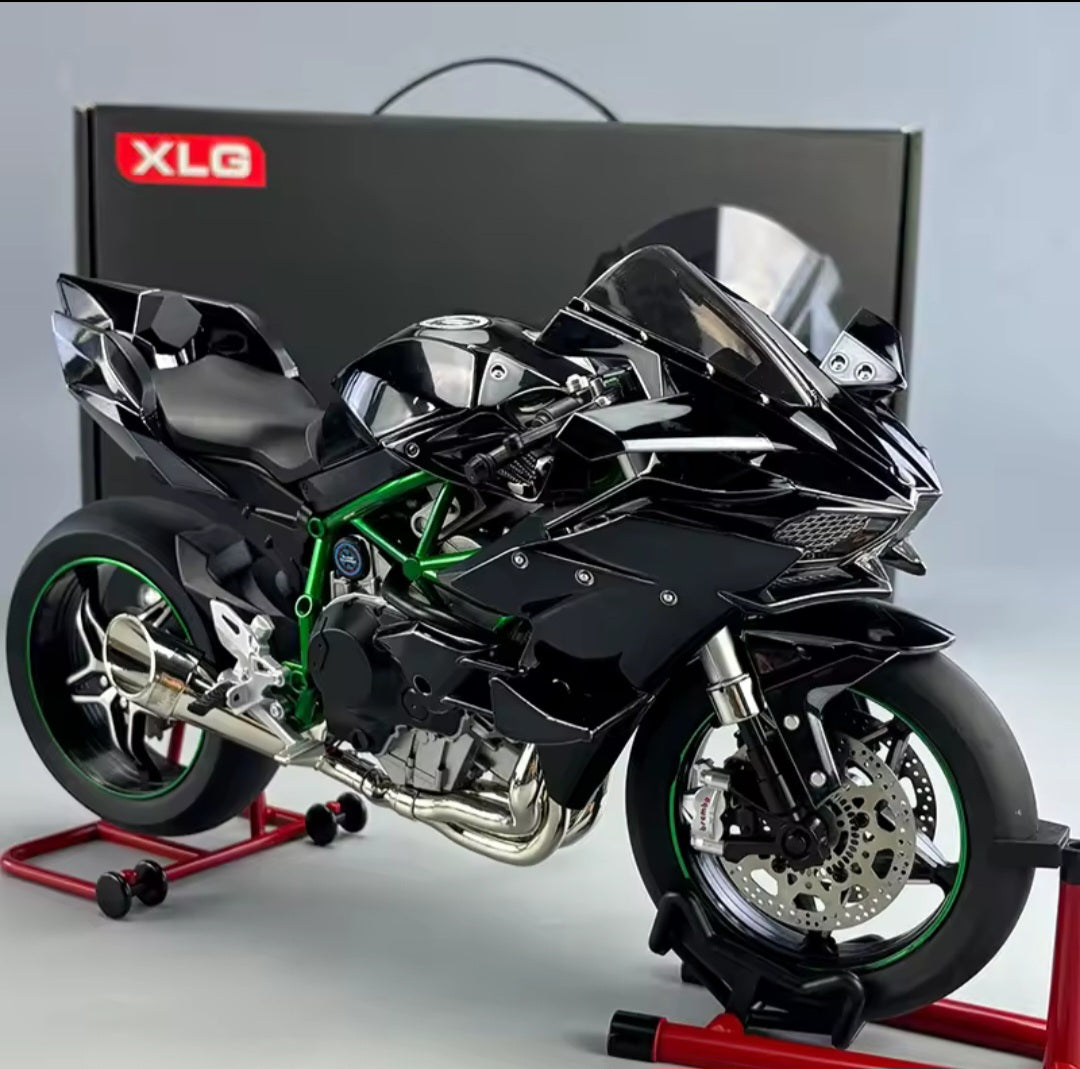 Die Cast Motorcycle 1:6 Scale for Kawasaki H2R Motorcycles Alloy Racing Motorcycle Model Power Toy Motorcycles Collection Kawasaki