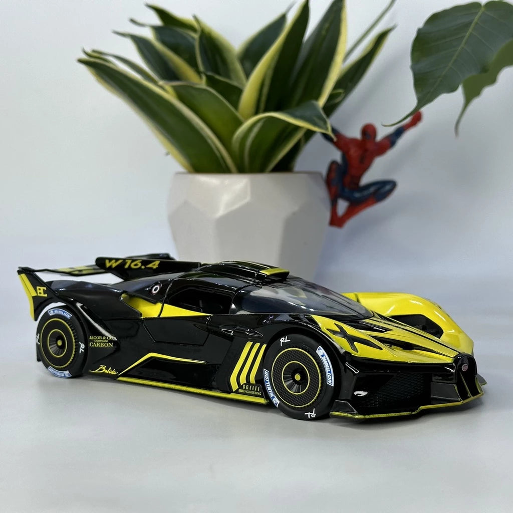 1:24 𝐁𝐮𝐠𝐚𝐭𝐭𝐢 𝐁𝐨𝐥𝐢𝐝𝐞 diecast alloy model car light and sound