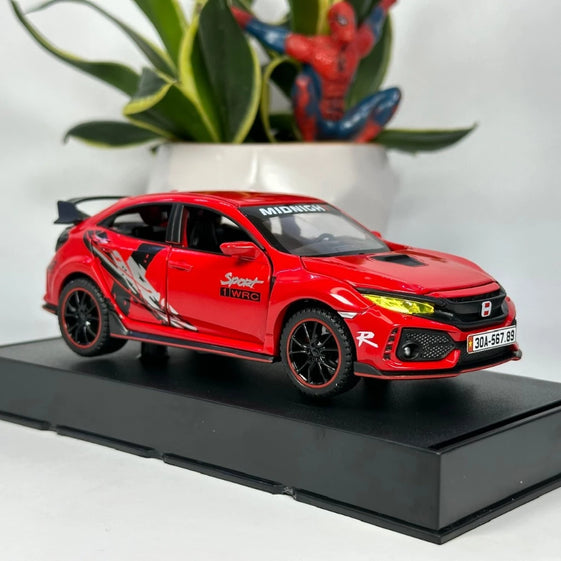 1:32 honda civic typR diecast alloy model door Openable light and sound