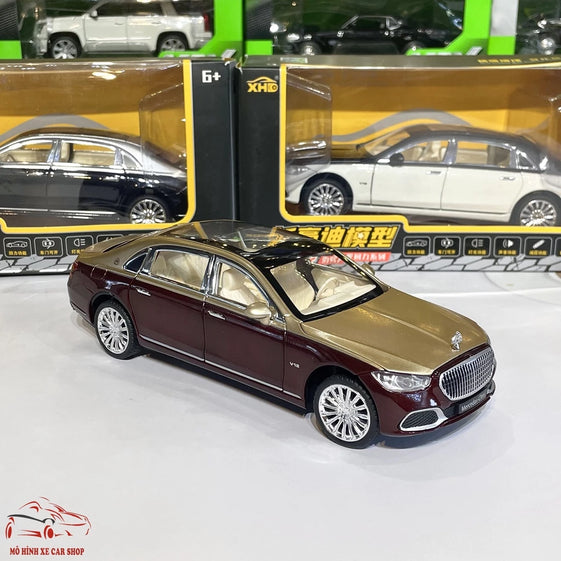 1:24 Mercedes-Benz S680 Alloy Car Model Sound And Light Pull Back Toy Car Die-Cast Boys Collection Decoration Gift