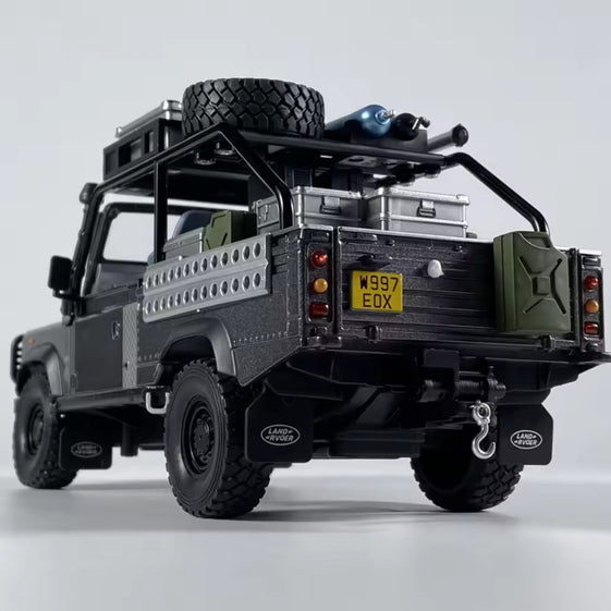 1:24 Defender 110 Range Rover Off-road Vehicle Model Toys Alloy Diecast Doors Opened Pull Back Shock Absorption