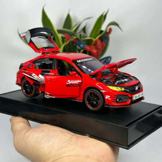 1:32 honda civic typR diecast alloy model door Openable light and sound