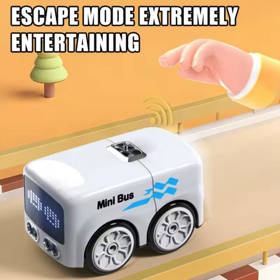 Magic RC Mini Bus Intelligent Remote Control Gesture Sensing Induction Follow Cartoon Car Smart Animation Vehicle Toys