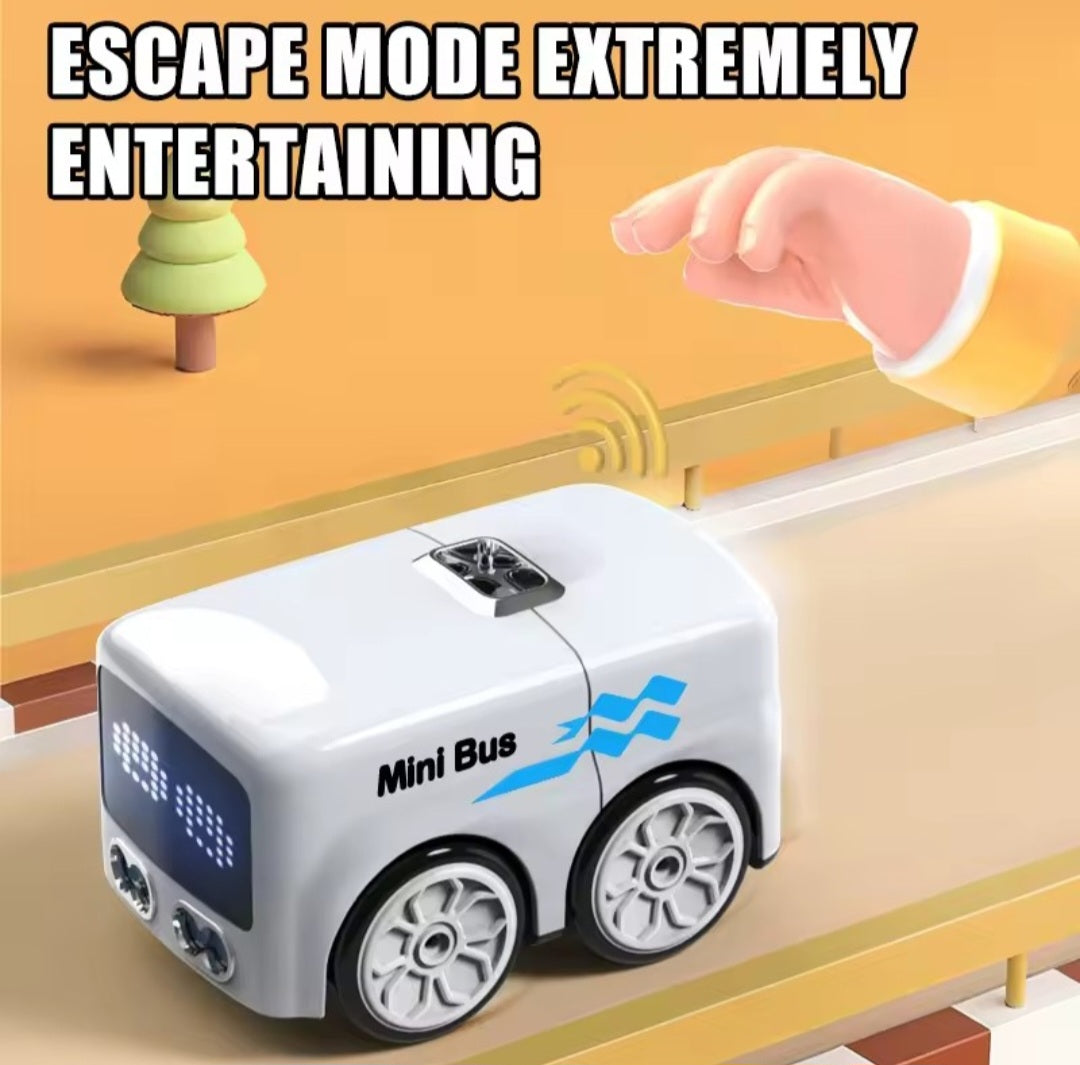 Magic RC Mini Bus Intelligent Remote Control Gesture Sensing Induction Follow Cartoon Car Smart Animation Vehicle Toys
