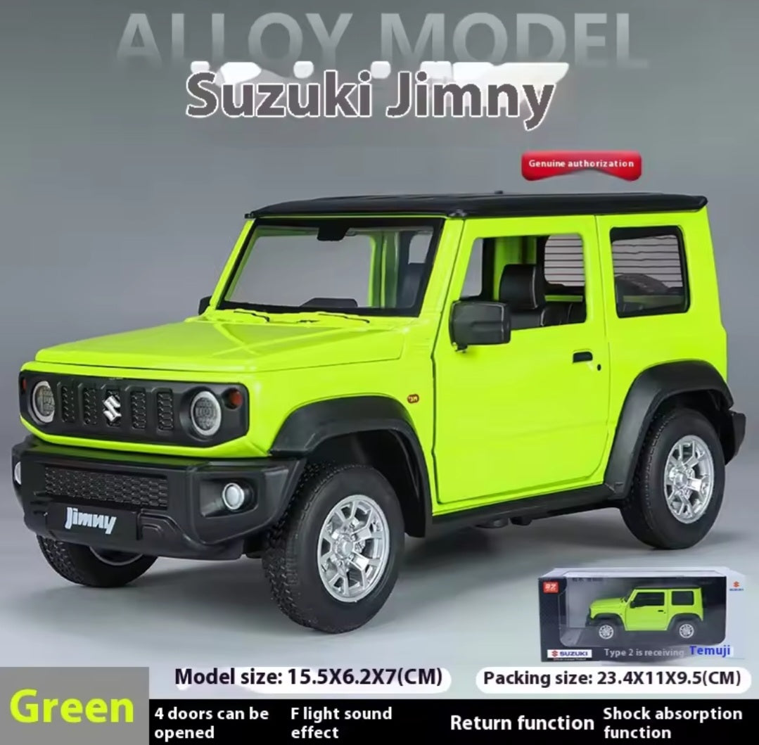 1:24 suzuki Jimny off road SUV Alloy Diecast Model Vehicle Light & sound Display Hobby