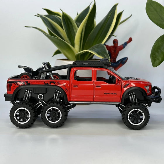 1:28 FORD F150 RAPTOR diecast alloy model car light and sound pull back