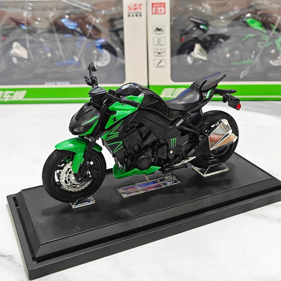 Kawasaki Z1000 model 1:12 scale large displacement model car with base and lights and sound