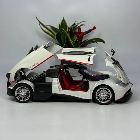 1:18 Pagani Huayra Dinastia Racing Car Model Toy Sound & Light Shock Absorption Metal Diecast Vehicles Collection Boy Toys Gifts