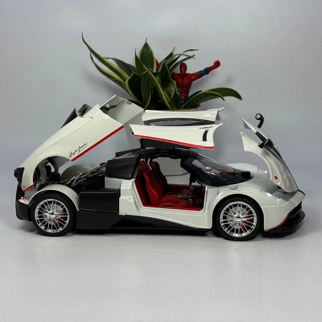 1:18 Pagani Huayra Dinastia Racing Car Model Toy Sound & Light Shock Absorption Metal Diecast Vehicles Collection Boy Toys Gifts