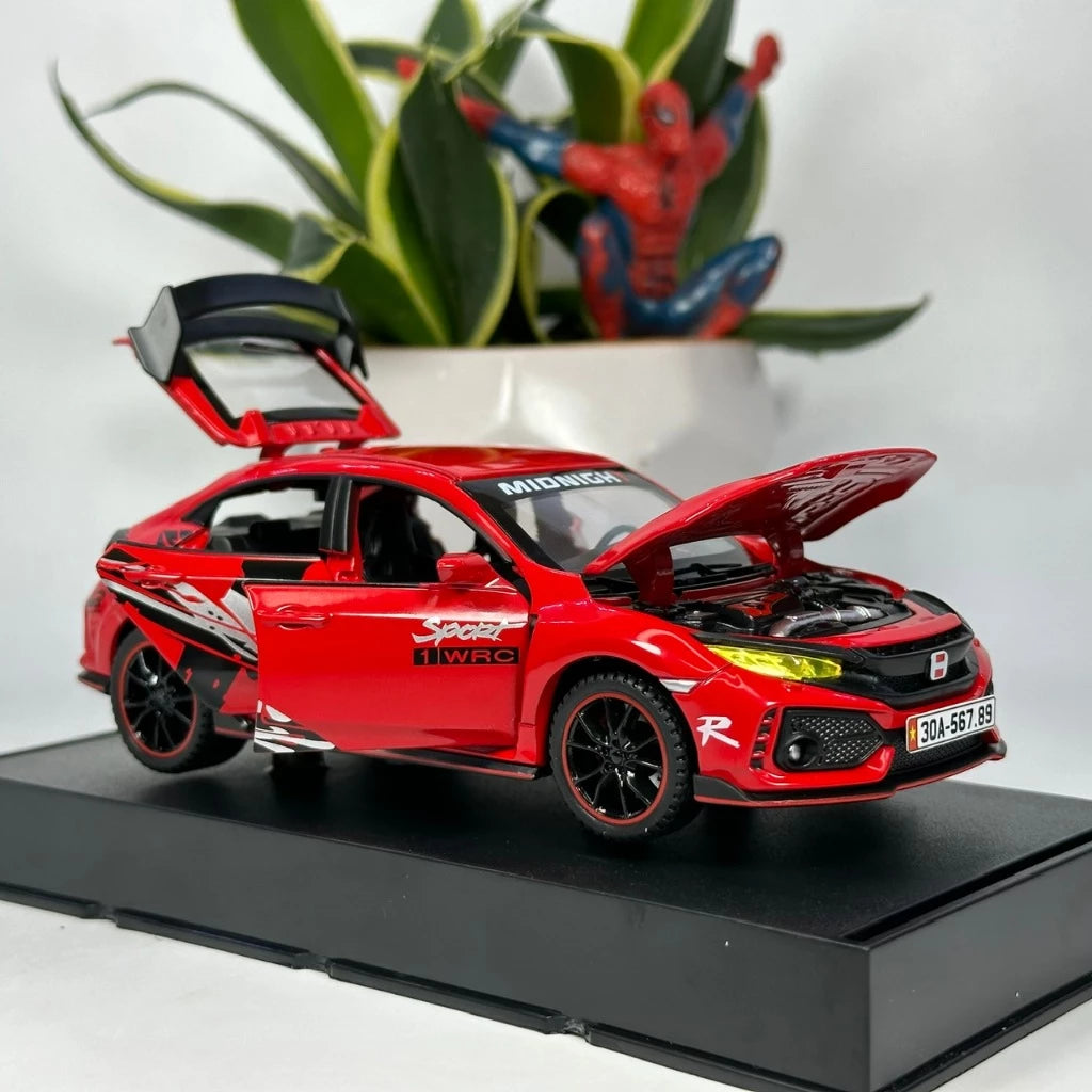 1:32 honda civic typR diecast alloy model door Openable light and sound