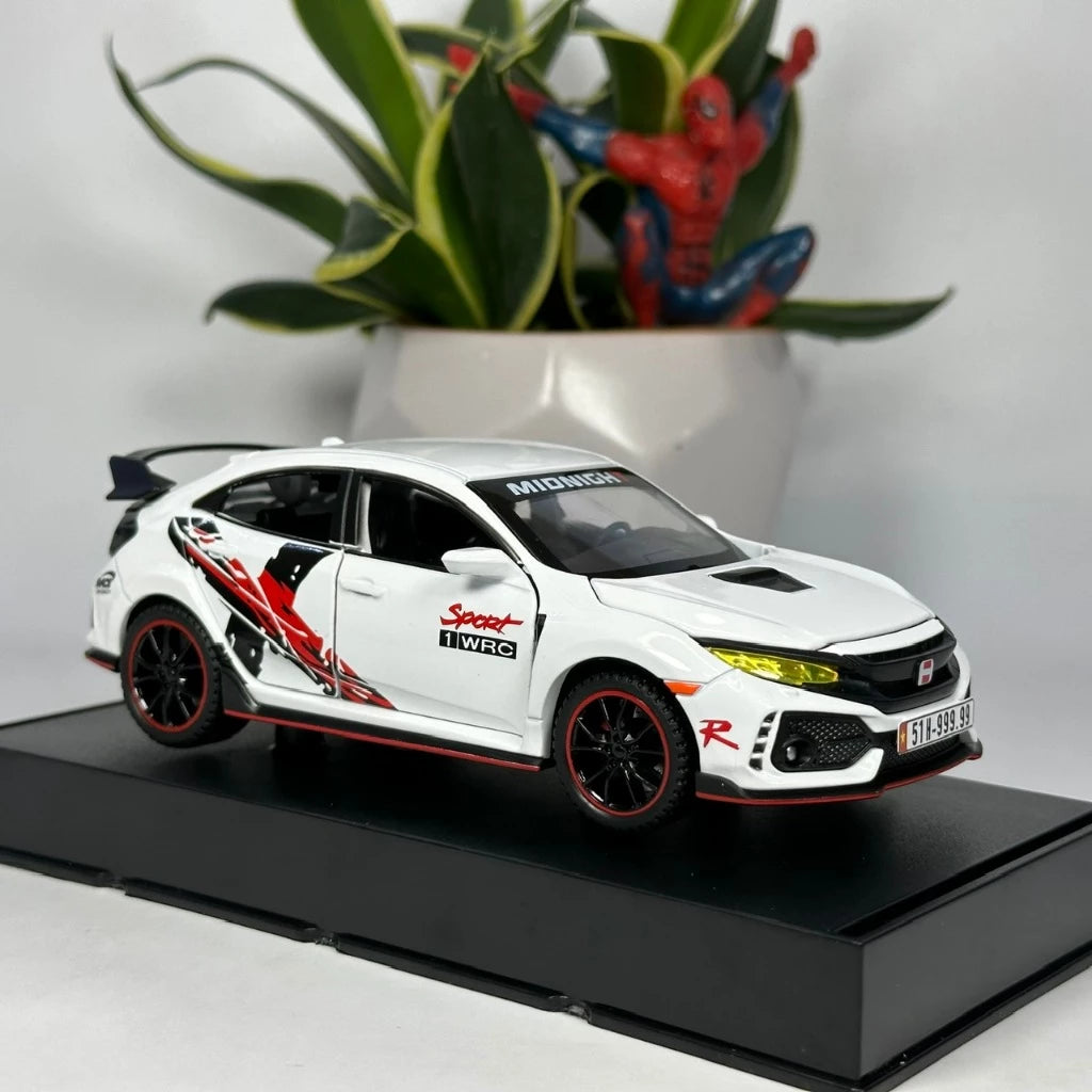 1:32 honda civic typR diecast alloy model door Openable light and sound