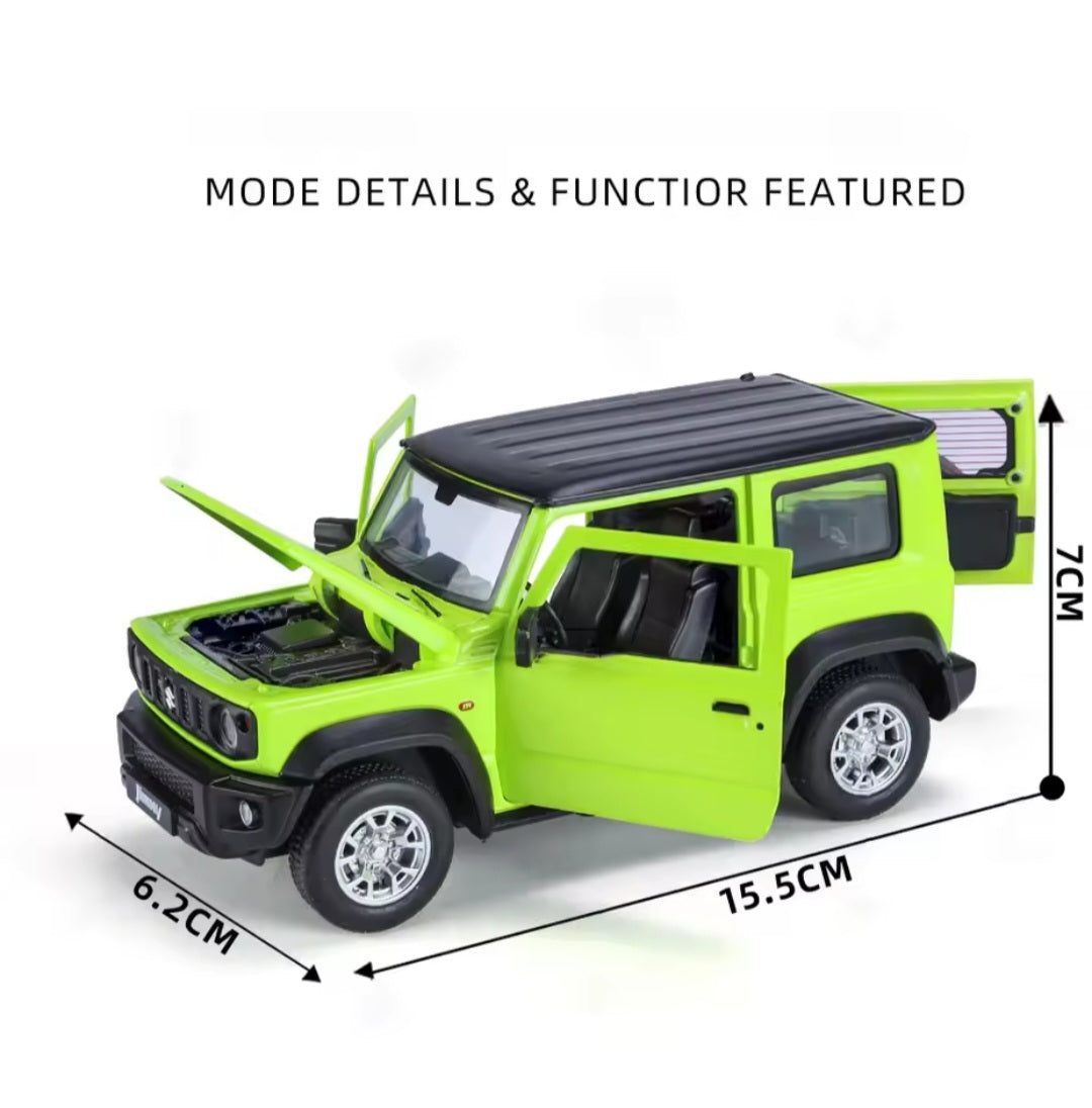 1:24 suzuki Jimny off road SUV Alloy Diecast Model Vehicle Light & sound Display Hobby