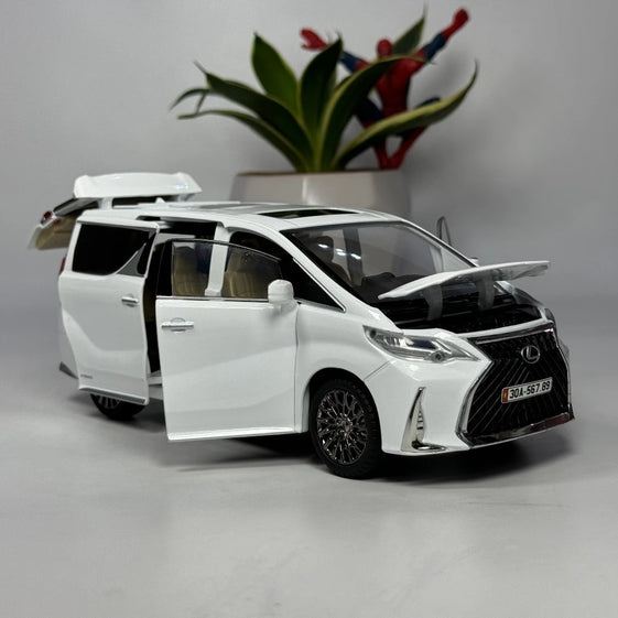 1:24 Lexus LM300 remote key MPV Alloy Car Model Diecast sound light