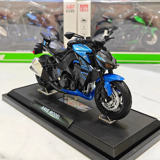 Kawasaki Z1000 model 1:12 scale large displacement model car with base and lights and sound