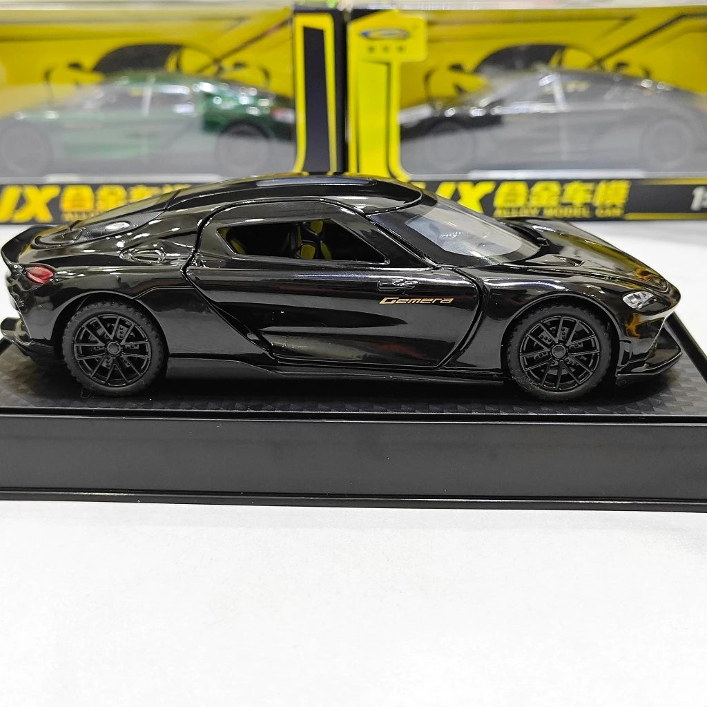 1:32 Gemera GT Super Sports Car Alloy Diecast Model Sound & Light Pull Back Toy Collection Of Hobby Decorative