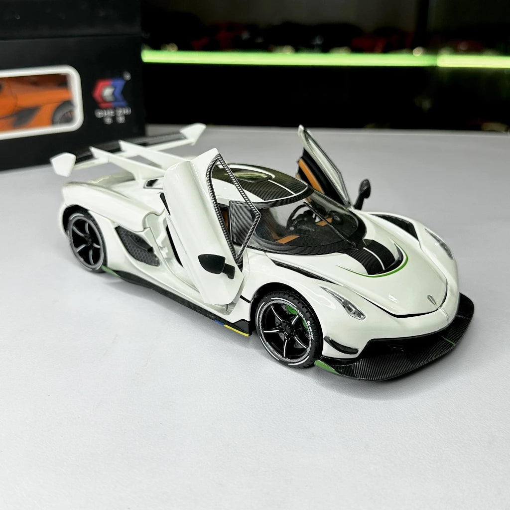 1:24 Koenigsegg Jesko supercar alloy car model light and sound