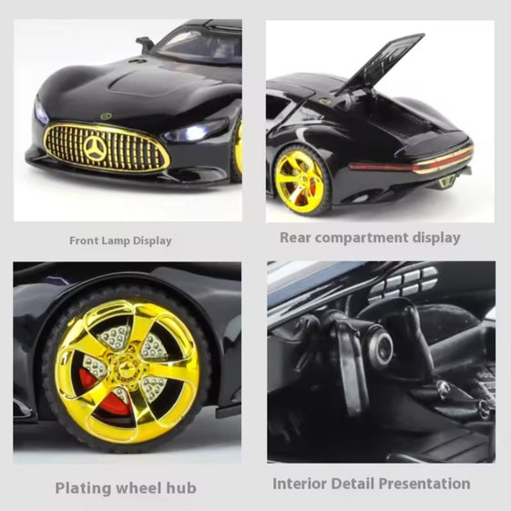1:32 Mercedes Benz AMG Vision GT Supercar Alloy Metal Diecast Car Model Sound & Light Simulation Collectibles Gift 
