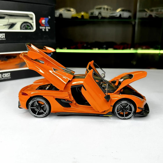 1:24 Koenigsegg Jesko supercar alloy car model light and sound