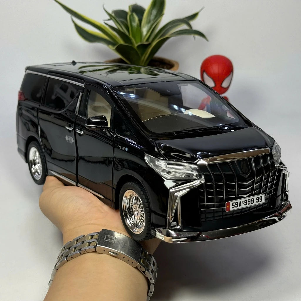 1:18 scale Diecast Toyota Alphard model Alloy car with automatic sliding rear door