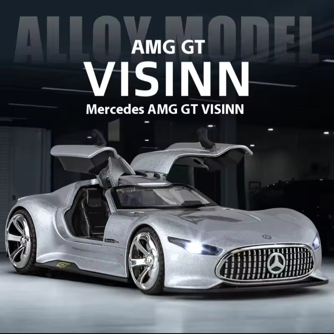 1:32 Mercedes Benz AMG Vision GT Supercar Alloy Metal Diecast Car Model Sound & Light Simulation Collectibles Gift 