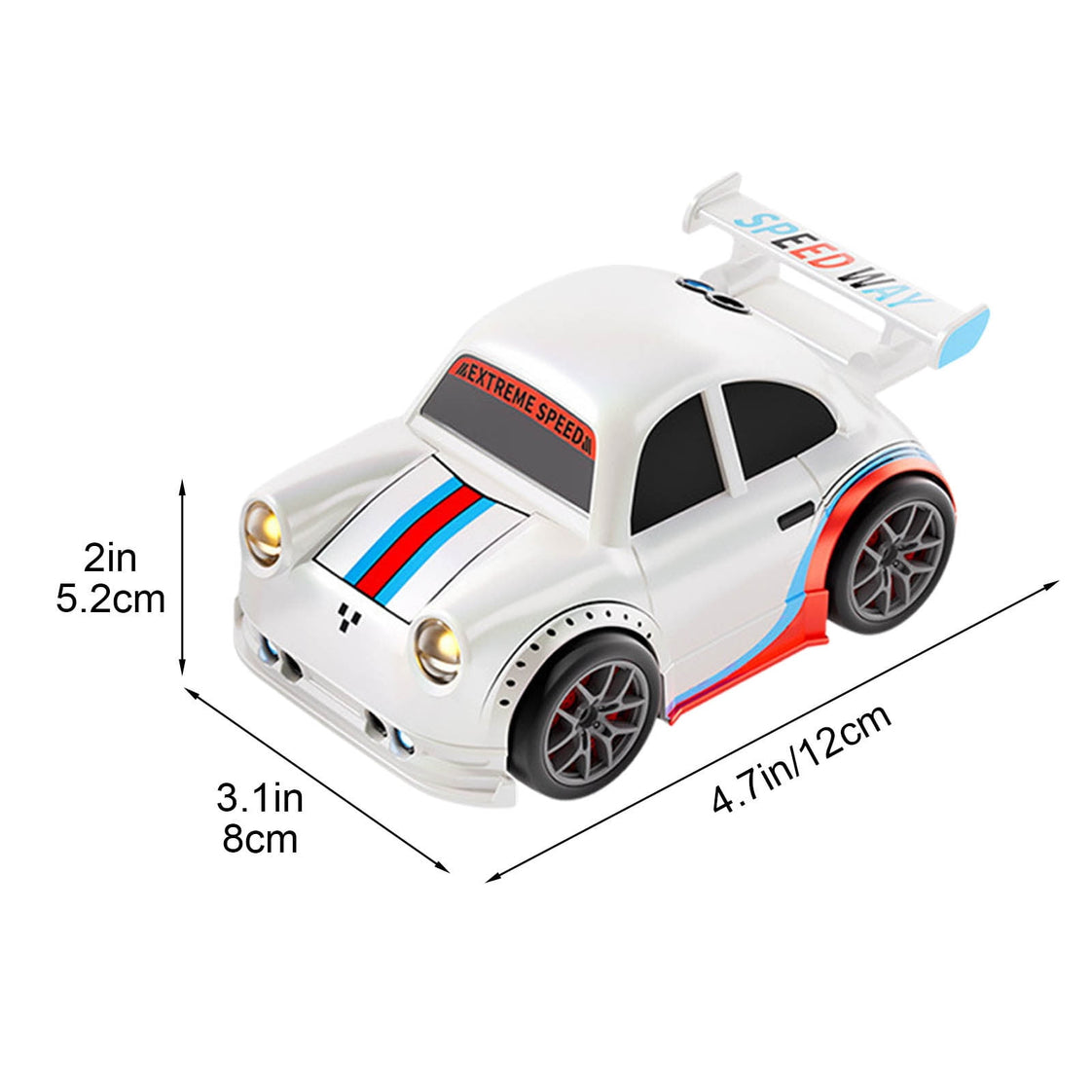 2.4G RC Drift Car Rechargeable Remote Control Stunt Vehicle with Lights & Sounds, Rotating Drift Racing Toy for Kids Indoor Gift